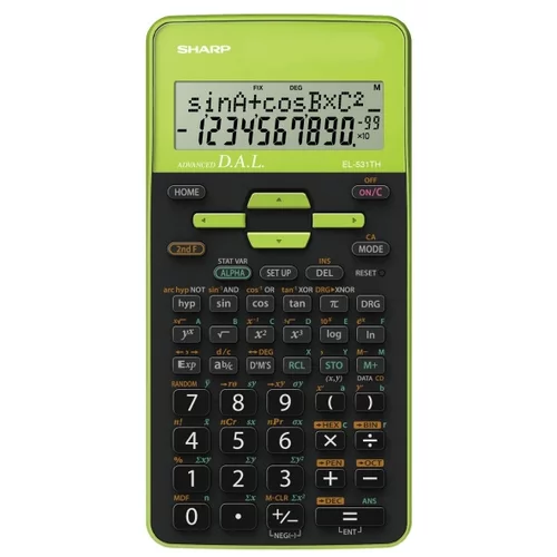 Sharp Tehnični kalkulator EL531THBGR, zelen