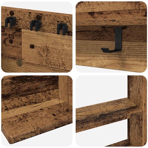  Stalak za bilijarske cueve Konstruirano drvo 93 x 12 x 103 cm Slike