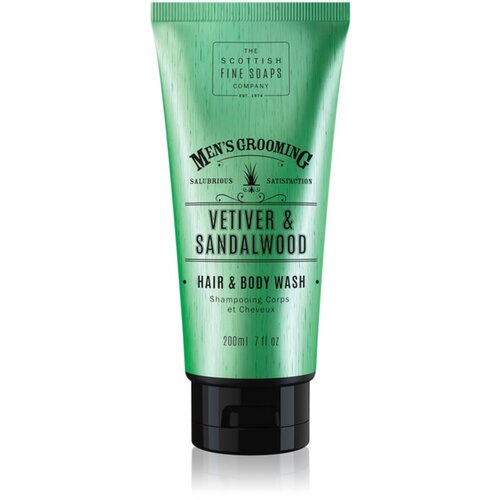 Scottish Fine Soaps Men&amp;rsquo;s Grooming Vetiver &amp;amp; Sandalwood gel za pranje tijela i kose za mu&amp;scaron;karce 200 ml Slike