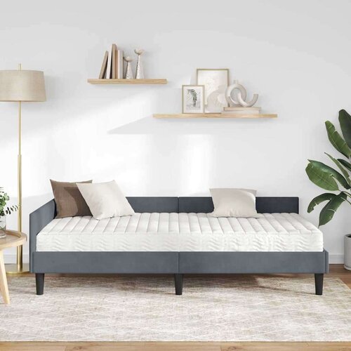 Kutni krevetni okvir s madracem Ostalo 2 pcs Siva Bar&amp;scaron;un Slike