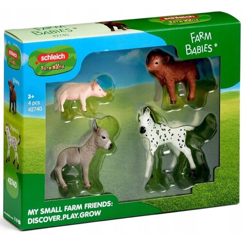 Schleich : Farm World Farm dojenčki figura &amp;ndash; 4-delni set (42740) Slike