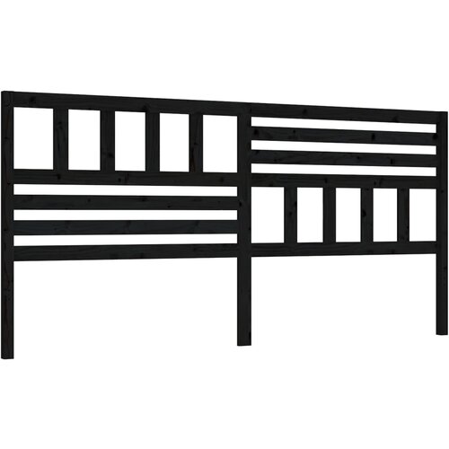 Maison Chic posteljno vzglavje - vzglavna omarica - nočna omarica črno 186x4x100 cm trdna borovina, (21706527) Cene
