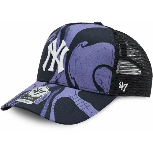 47 Brand Kapa s šiltom Mlb New York Yankees Enamel Twist Mesh '47 Mvp Dt B-ENLDT17PTP-PP Purple