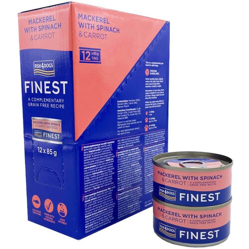 Fish4Dogs sku&amp;scaron;a s &amp;scaron;pinačo in korenjem - pakiranje 12 x 85 g Slike