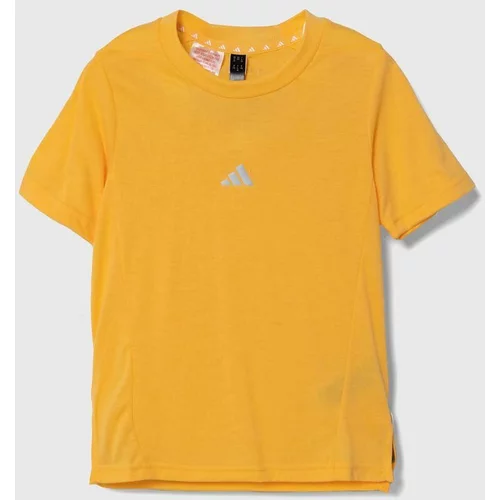 Adidas Otroška kratka majica rumena barva