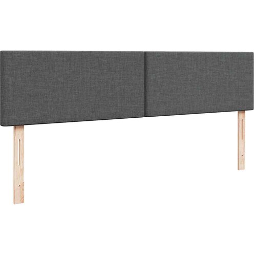  Otomanski krevet s madracem i LED tamnosivi 160x200cm tkanine Slike