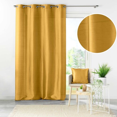 Douceur d int&amp;eacute;rieur Rumena zavesa iz mikrosatena 140x240 cm Shana &amp;ndash; Slike
