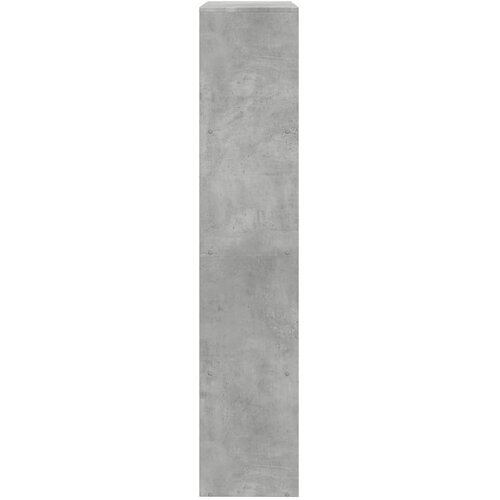 Pregrada regal za knjige 4 razine sivi 143,5x29x143,5 cm drvo Slike