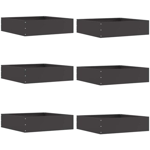  Ograda oko Travnjaka 6 pcs Crna 50 x 50 x 13 cm Čelik Cijene