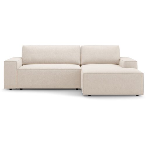 Micadoni Bež sklopiva kutna garnitura od boucl&amp;eacute; tkanine (s desnim kutom) Jodie &amp;ndash; Home Slike