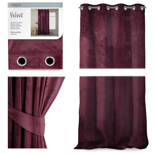 Restilo Rdeča zavesa AmeliaHome Velvet, 140 x 270 cm Slike