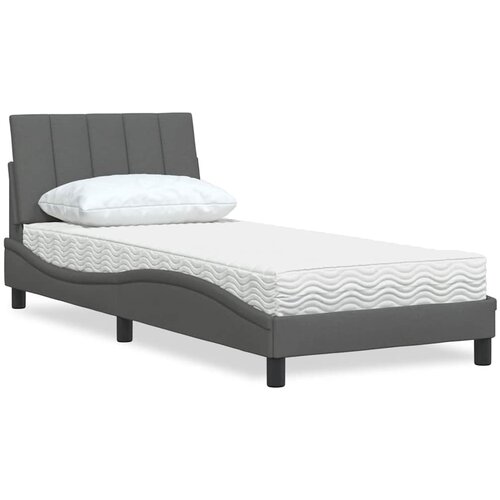 vidaXL Krevet s madracem tamnosivi 80x200cm od tkanine Cene