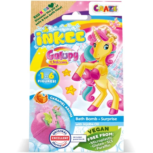 Craze INKEE Galupy Unicorn kroglica za kopel za otroke 1 kos