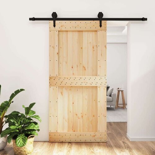  Klizna vrata s priborom za montažu 100x210 cm masivna borovina Cijene