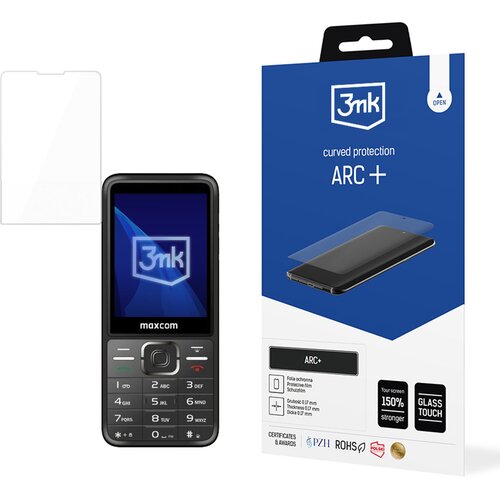 3mk ARC+ KALJENO STEKLO ZA MAXCOM CLASSIC MM244 POPOLNA ZA&amp;Scaron;ČITA ZASLONKA, (5000496963) Slike