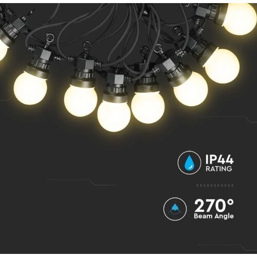  LED spoljni lanac STRING 10m 20xLED/0,5W/24/230V 3000K IP44 Slike