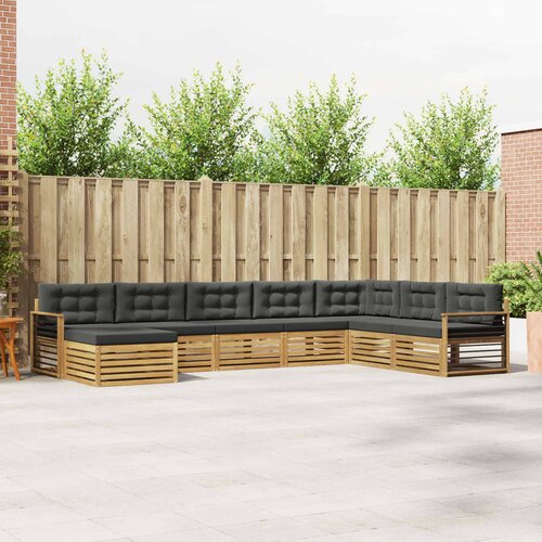  Set vanjskih sofa 8 kom. Bijela i antracit Čvrsto drvo akacije 406 x 247,5 x 73 cm Cene