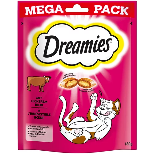 Dreamies mačji priboljšek mega pakiranje 180 g - Varčno pakiranje: govedina (3 x 180 g)