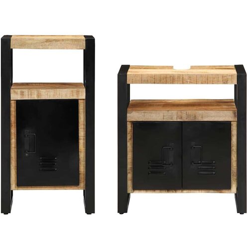  Set namje&amp;scaron;taja za kupaonicu 2 pcs Smeđa Čvrsto grubo drvo manga Slike