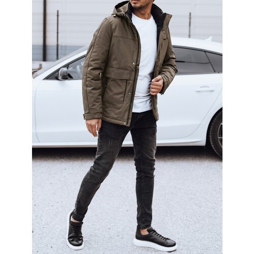 DStreet Men's winter jacket with detachable hood light brown Cijene