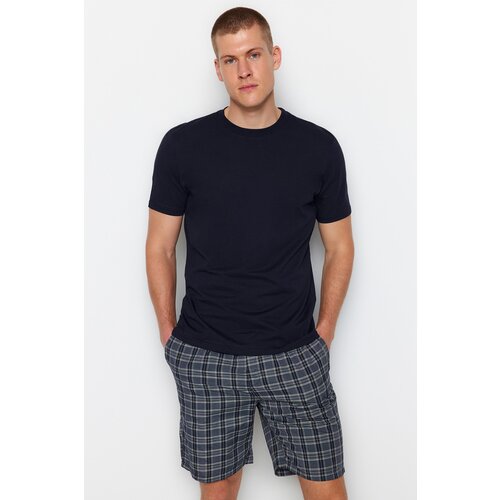 Trendyol Pajama Set - Navy blue - Plaid Slike