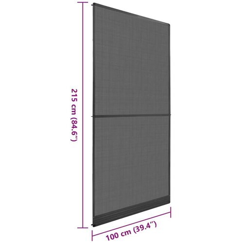  Zaslon za insekte s čepom Antracit i crna 100 x 215 cm - Antracit 100 x 215 cm Slike