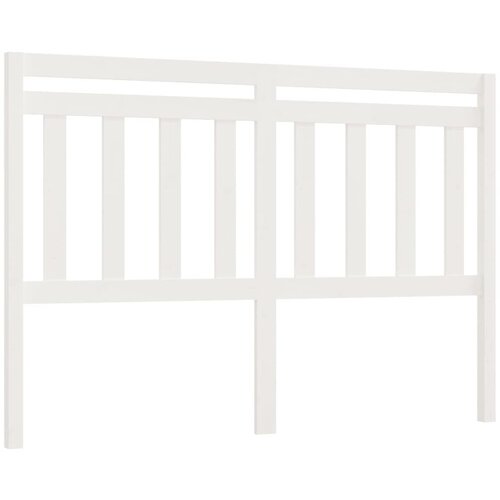  Uzglavlje za krevet bijelo 166 x 4 x 100 cm od masivne borovine Slike