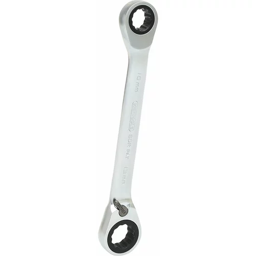 Ks Tools Dvojni obročast ključ z ragljo GEARplus, preklopna izvedba, obroč zamaknjen za 15°, 10 x 13 mm