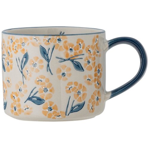 Bloomingville Modra/bež lončena skodelica 400 ml Myah – Cene