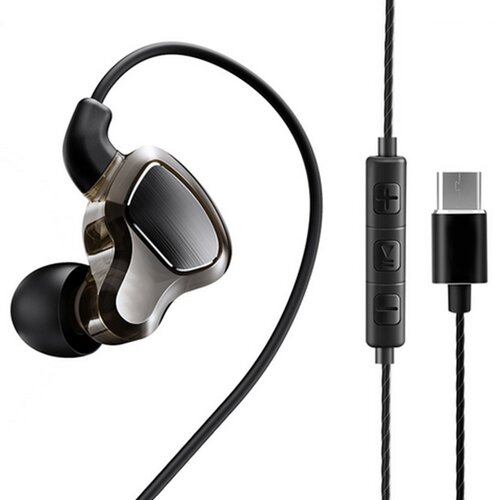 Venisymlis Žične ušesne slušalke Type-C z mikrofonom, upravljanjem šumov, Hi-Fi basom, (22102013) Cene
