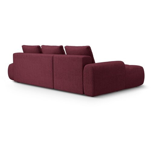 Cosmopolitan Design Bordo rdeča raztegljiva/s prostorom za shranjevanje kotna sedežna garnitura (levi kot/z ležalnikom) Linz &amp;ndash; Slike