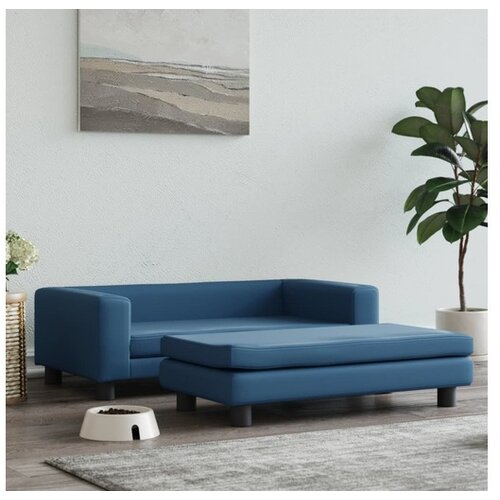 vidaXL Krevet za pse s produžetkom plavi 100 x 50 x 30 cm baršunasti Cijene