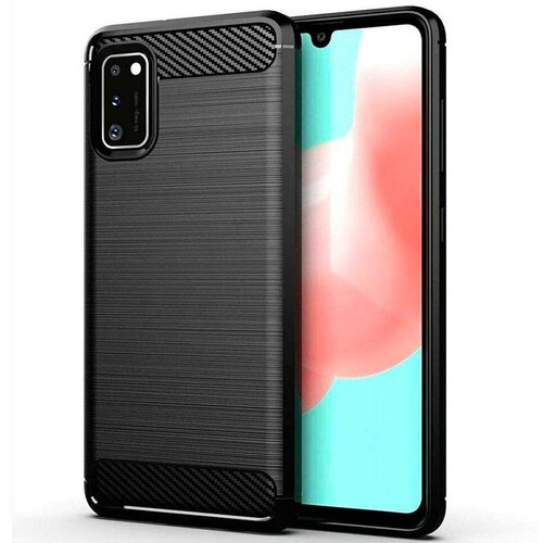 Gumijasti / gel etui Carbon za Samsung Galaxy A41 - črni Cene