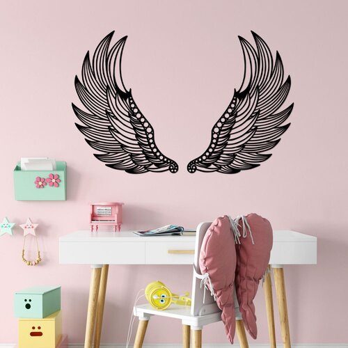 Wallity Zidna dekoracija Anđeoska krila - 525, 48 x 65 cm, Crna Cene
