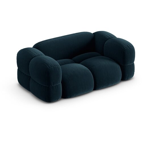 Cosmopolitan Design Temno modra žametna sedežna garnitura 180 cm Loretto &amp;ndash; Slike