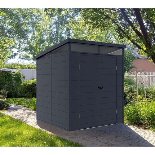 WESTMANN Topia M plastična vrtna kućica | s nagibnim krovom | antracit | 2x2 m Cene