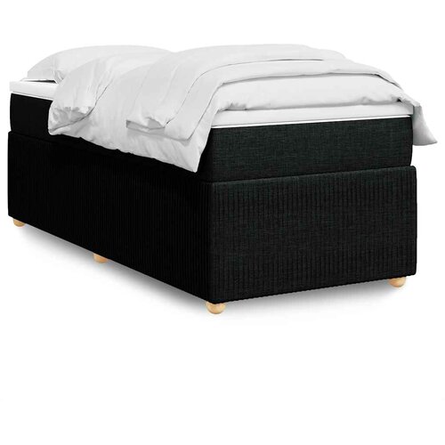  Box spring krevet s madracem crni 80 x 200 cm od tkanine Cijene
