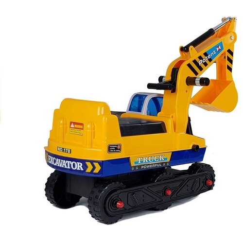 Lean Toys Otro&amp;scaron;ki Poganjalec bager s premično roko rumena Slike
