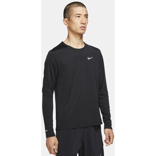 Nike Tehnička sportska majica 'Miler' crna / bijela Cene