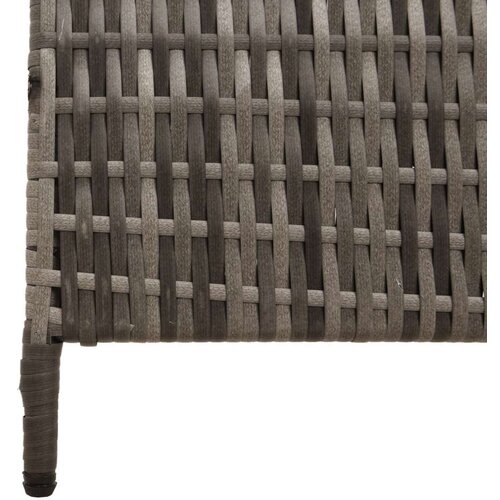 VidaXL Pregradni zid 3 Ploče Sklopivi Sivi 147x180 cm Poli Ratan Slike