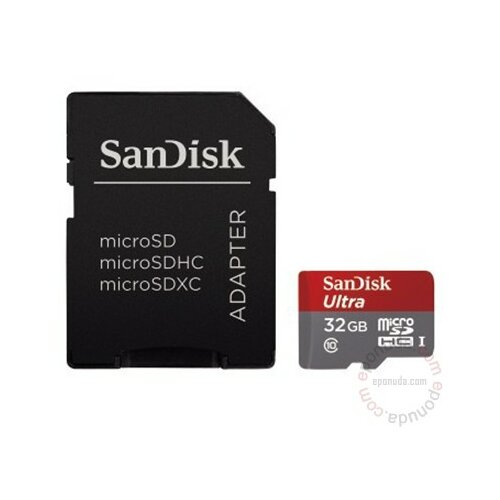 Sandisk micro SD 32GB Ultra android 48MBS, class 10, 66983 memorijska kartica Slike
