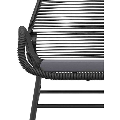  Vrtna garnitura - 8-dijelni vrtni blagovaonski set s jastucima crnog poliratana Crna 200 x 100 x 74 cm 8 Slike