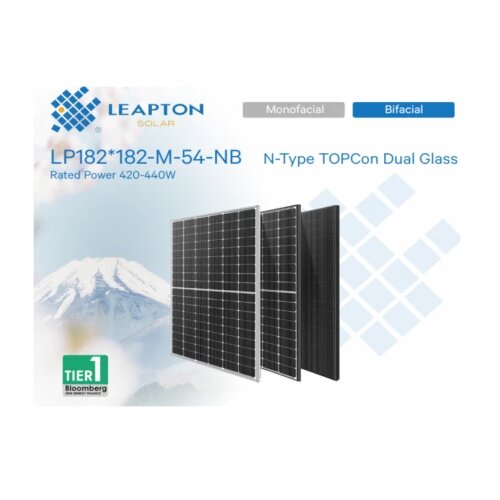 Leapton energy PV modul LEAPTON,440W,BF,N Tip,1100mm, black frame Cene