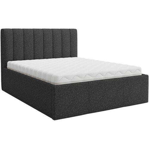 Boxxx OBLAZINJENA POSTELJA 140 cm x 200 cm , tekstil antracit Slike
