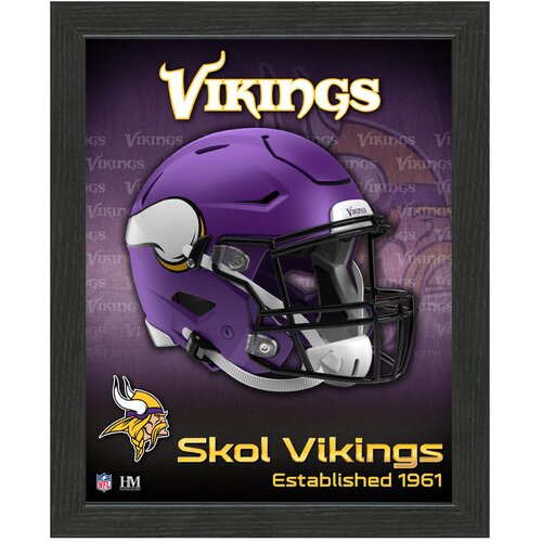 The Highland Mint minnesota vikings team helmet frame fotografija v okvirju Cene
