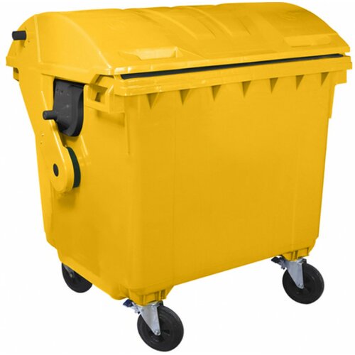 MNG PG Kontejner za otpatke 1100 litara - Polukružni poklopac - Žuta boja Slike