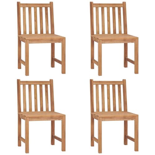  Vrtne stolice 4 kom od masivne tikovine Slike