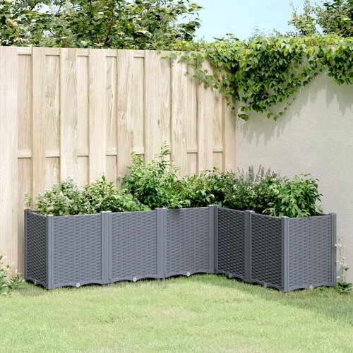 VidaXL Vrtna sadilica siva 160 x 120 x 53 cm PP Slike