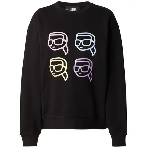 Karl Lagerfeld Sweater majica 'Ikonik 2.0' pastelno plava / svijetložuta / pastelno roza / crna