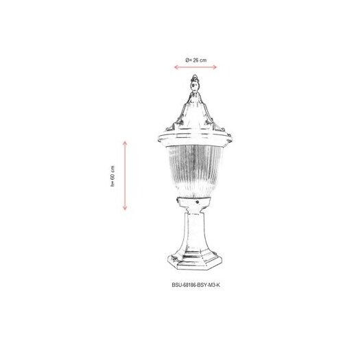 Opviq Vanjska zidna lampa BSU-68186-BSY-M3-K, 60 cm, IP65, E27, 40W, Crna Slike